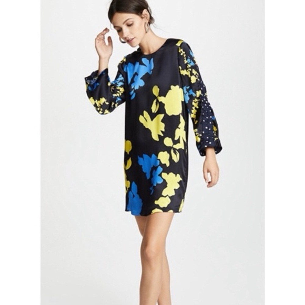 Tanya Taylor Florence camo print silk mini dress